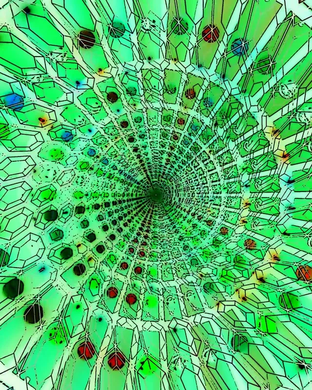 Tunel Neon Verde Screensaver PC 60fps VJ Loop 4:5 Instagram