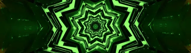 Túnel de Neó Estrella Verd Vòrtex VJ Loop 32:9 Super Ultrawide 60fps Protector de pantalla