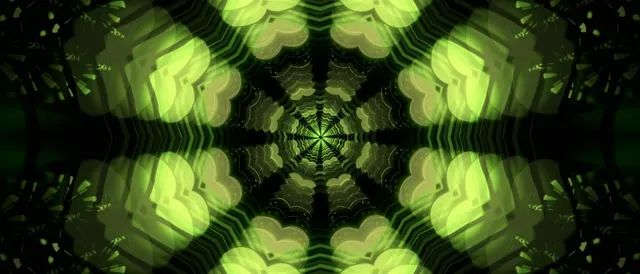 Neon Tunnel Kaleidoscope Burst 21:9 Ultrawide 60fps VJ Loop Screensaver