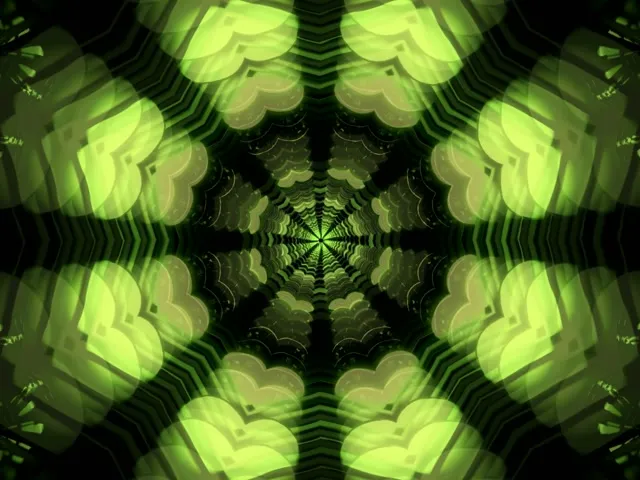 Symmetrical Neon Tunnel Vortex Loop 4:3 Classic 60fps Screensaver