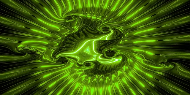 Green Neon Tunnel VJ Loop 2:1 Univisium 60fps Motion Background Screensaver