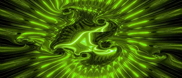 Green Neon Tunnel VJ Loop 21:9 Ultrawide 60fps Screensaver Motion Background