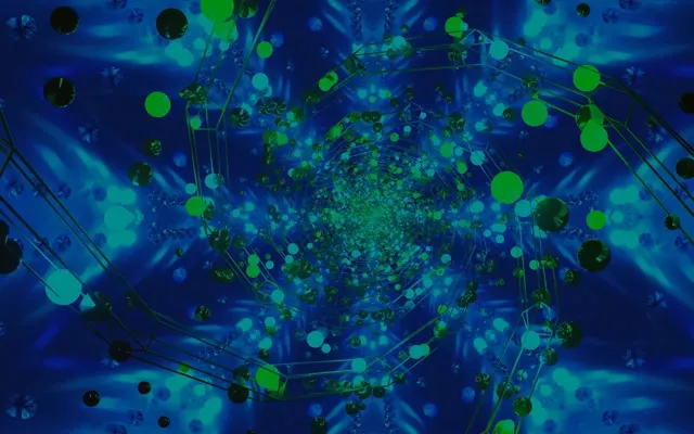 Neon Tunnel Grøn Boble Hvirvel VJLoops 16:10 Macbook 60fps Pauseskærm