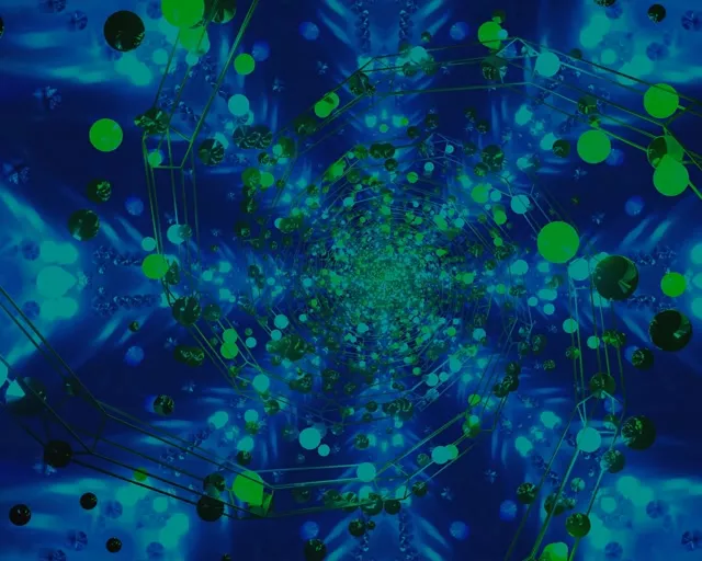 Neon Tonnel Groen Borrel Werwelwind VJLoops 5:4 Industrieel 60fps Skermbeskermer