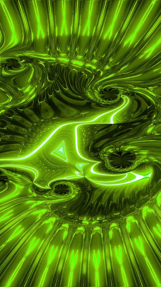 Green Neon Tunnel VJ Loop 9:16 Reels 60fps Screensaver Motion Background