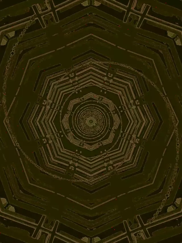 ネオン トンネル オリーブ オクタゴン ボルテックス VJ Loop 3:4 iPad ポートレート 60fps スクリーンセーバー