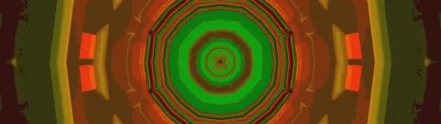 Neon Tunnel Grøn Oktagon Hvirvel 32:9 Super Ultrawide 60fps Pauseskærm VJLoops