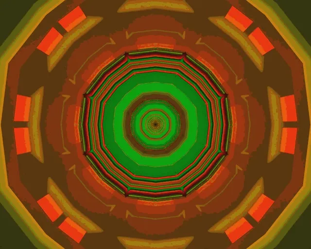 نفق النيون ثماني دوامة دوار 60fps 5:4 صناعي حافظة شاشة Vj Loop