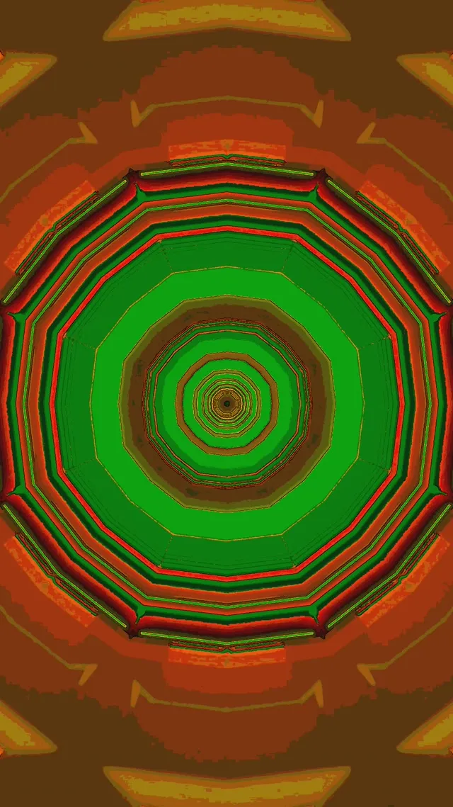 Neon Tunel Rotirajući Oktagon Vrtlog Zeleno Crveni 9:16 Reels 60fps Čuvar Ekrana Vj Loop