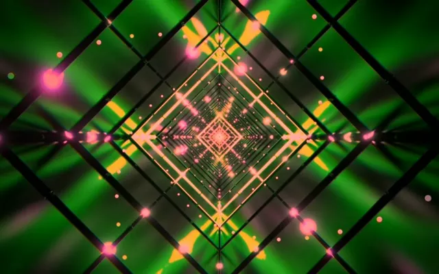 Túnel Neó Graella Diamant VJ Loop 60fps 16:10 MacBook Estalviapantalles Verd Rosa