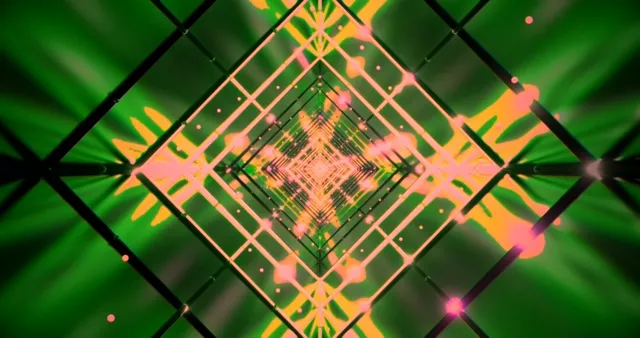 Green Pink Neon Tunnel Screensaver 4k uhd 60fps Vj Loop