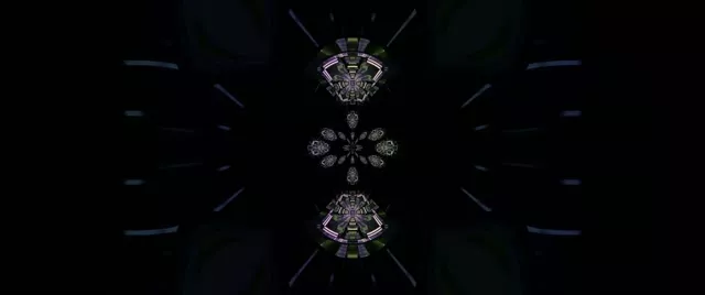 Terowongan Neon Vorteks Kaleidoskop | 2.39:1 Cinemascope 60fps Screensaver Loop