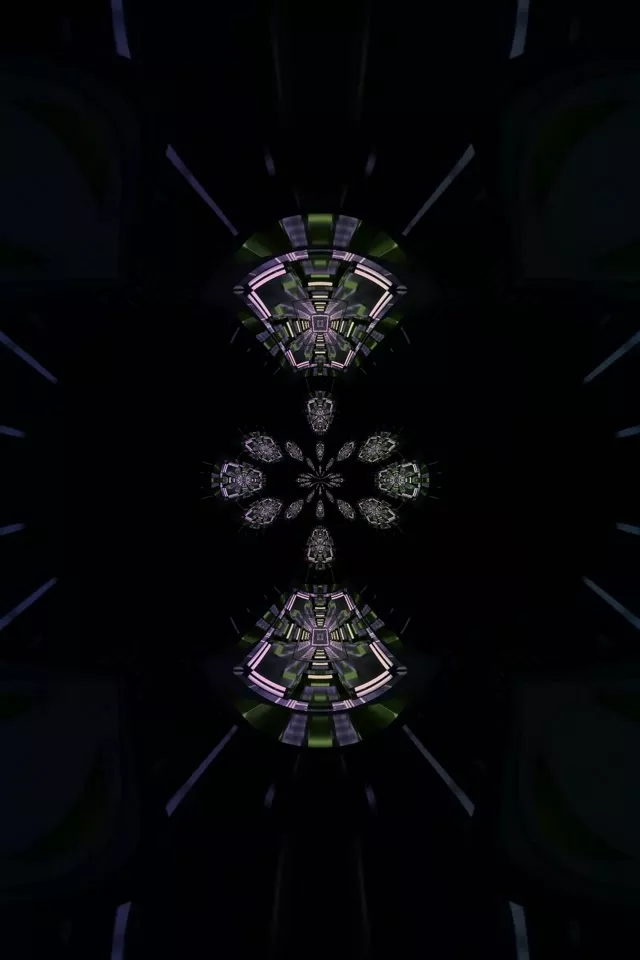 Neon Tunnel Radial Vortex 2:3 Portrait 60fps VJLoops Screensaver