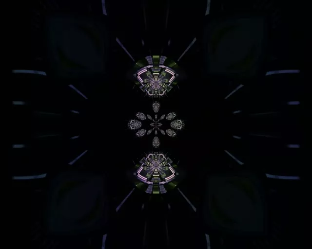 5:4 Tunel Neon Industrial Kaleidoskop Vortex Loop 60fps Screensaver