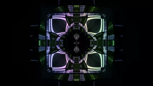 Green Purple Neon Tunnel 4K UHD 60FPS VJ Animation Screensaver