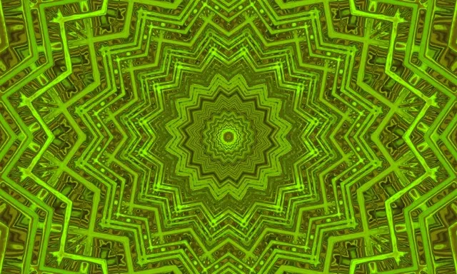 Tunel Neon Verde Stea Screensaver 5:3 Wide 60fps VJ Loop