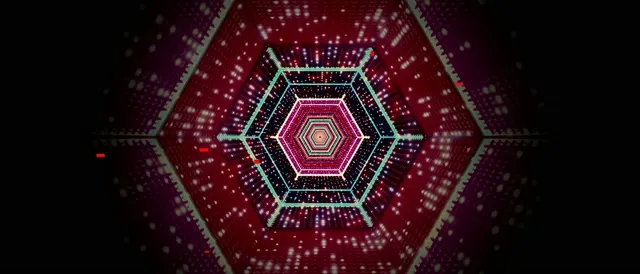 Neon Tunnel Hexagon Vortex Vj Loop 21:9 Ultrawide 60fps Screensaver