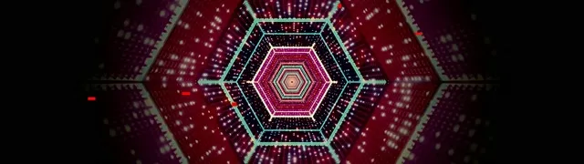 Neon Tunnel Hexagon Vortex Vj Loop 60fps 32:9 Super Ultrawide Screensaver