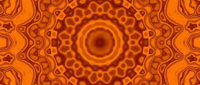 Neon Tunnel Orange Mandala Vj Loop 21:9 Ultrawide 60fps Screensaver