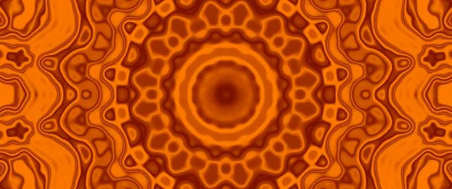 تونل نئون نارنجی ماندالا VJ Loop 2.39:1 سینماسکوپ 60fps اسکرین‌سیور