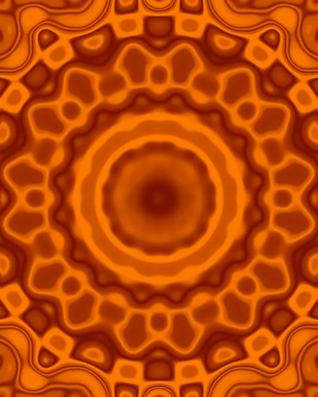 Tunel Neon Portocaliu Mandala VJ Loop 4:5 Instagram 60fps Screensaver