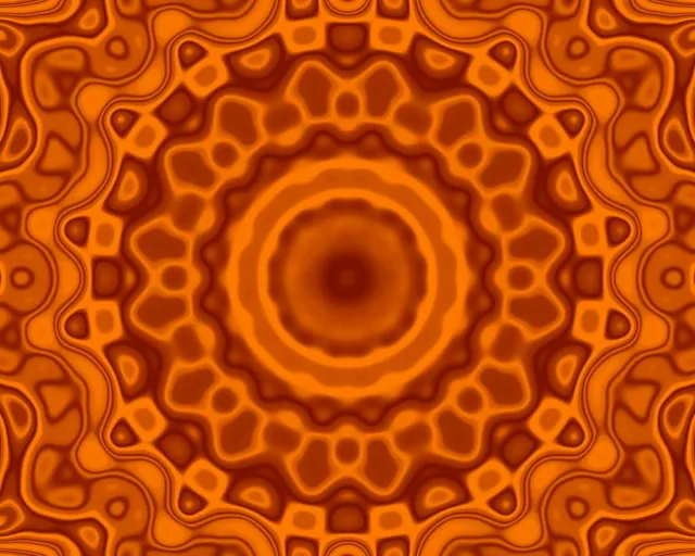 Neon Tunel Narandžasta Mandala VJ Loop 5:4 Industrial 60fps Screensaver