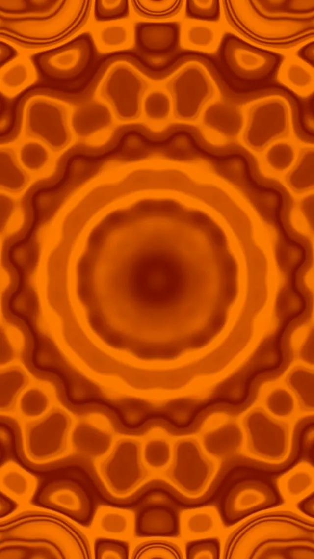 Túnel Neón Mandala Ondulada Laranxa Vj Loop 9:16 Reels 60fps Salvapantallas