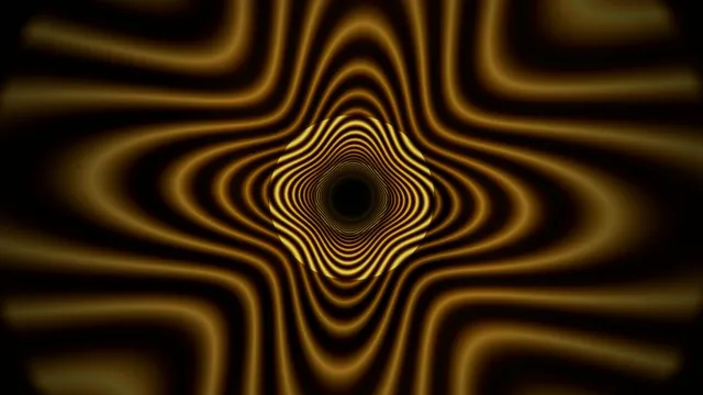 Hypnotic gold geometric tunnel 4K UHD motion background loop