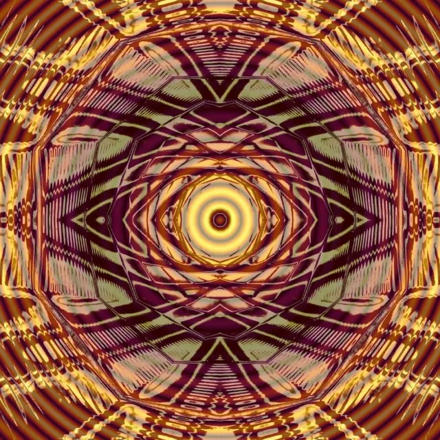 Hypnotic Golden Eye Neon Tunnel VJ Loop 1:1 Square 60fps Screensaver