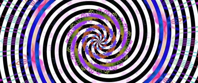 Neon Tünel Hipnotik Siyah Beyaz Spiral Ekran Koruyucu 2.39:1 Cinemascope 60fps Vj Loop