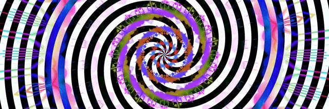 อุโmoongค์ Neon Hypnotic Spiral Vortex 3:1 Triple Wide 60fps ตัวรักษาหน้าจอ VJ Loop