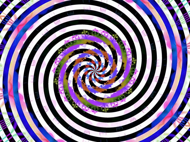 Terowong Neon Pusaran Spiral Hipnotik 4:3 Klasik 60fps Screensaver VJLoops