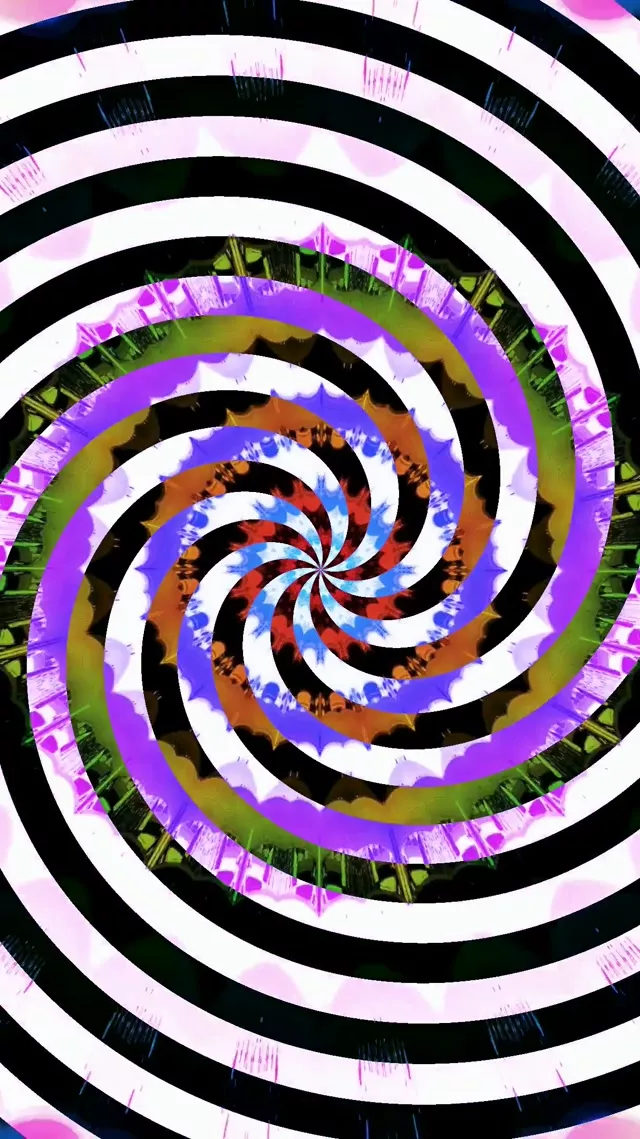 تونل نئون گردابی مارپیچ هیپنوتیک VJ Loop 9:16 Reels 60fps محافظ صفحه