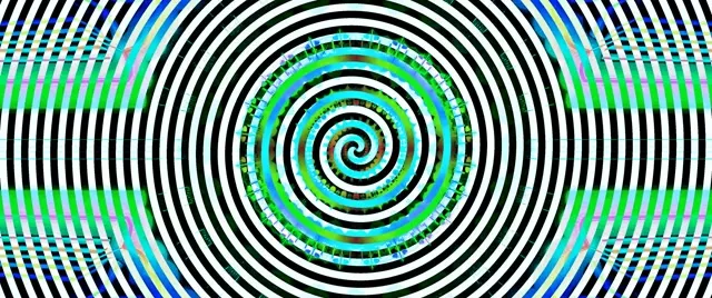 نفق نيون دوامة حلزونية أبيض أسود مخدرة حافظة شاشة 2.39:1 Cinemascope 60fps VJ Loop