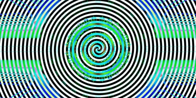 Túnel Neon Espiral Hipnótica Preto Branco VJ Loop 2:1 Univisium 60fps Protetor de Tela