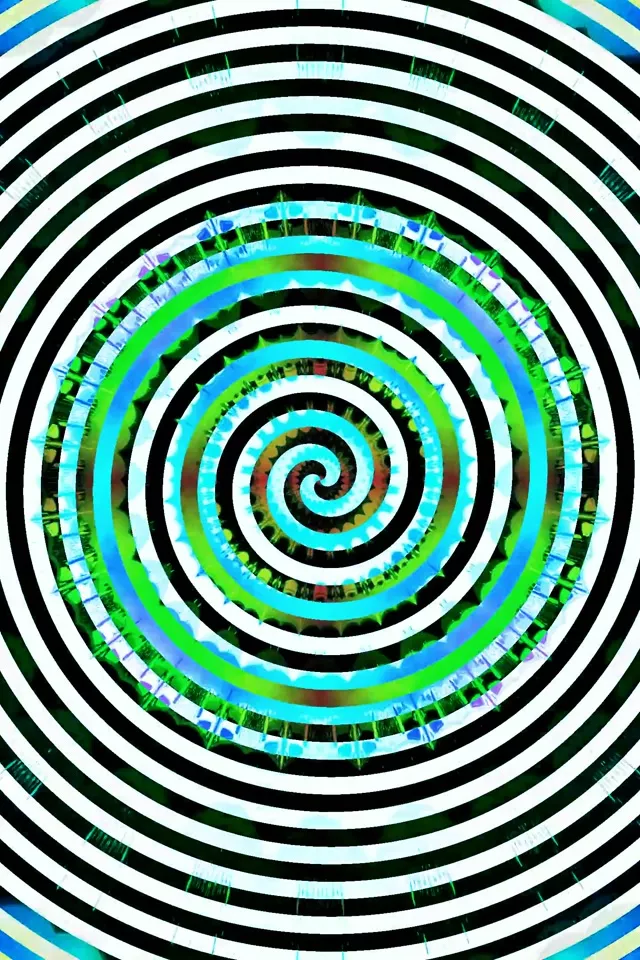 Neon Tunelis Hipnotiskā Spirāles Virpulis 2:3 Foto Portrets 60fps Ekrānsaudzētājs VJLoops