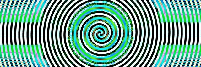 Неон Тунел Хипнотичка BW Спирала VJ Loop 3:1 Triple Wide 60fps Чувар на Екранот