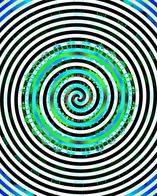 Neontunneli Hypnoottinen Mustavalkoinen Spiraali VJ Loop 4:5 Instagram 60fps Näytönsäästäjä