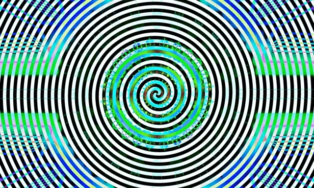 Terowong Neon Pusaran Lingkaran BW Hipnotik VJ Loop 5:3 Lebar 60fps Penyelamat Skrin