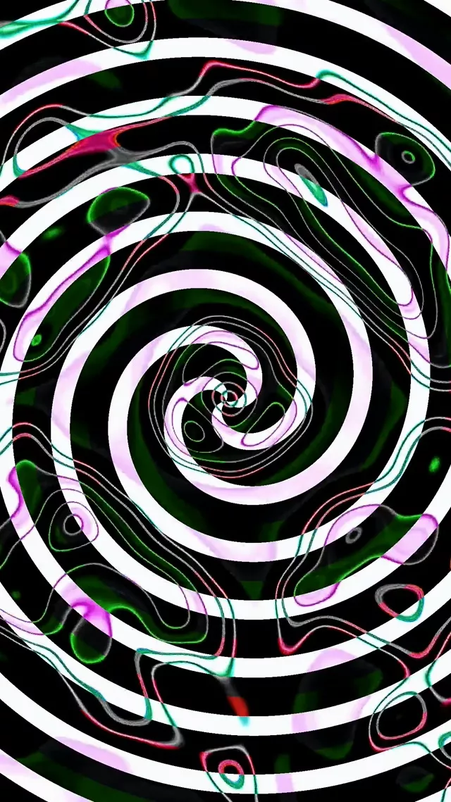 Neon Tunnel Spiral Vortex VJ Loop 9:16 Reels 60fps Screensaver