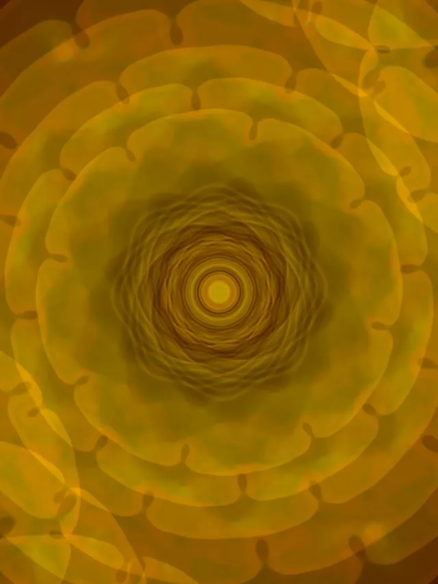 Hipotetičen Rumeni Spiral Neonski Tunel 3:4 iPad Portrait 60fps VJLoops Screensaver