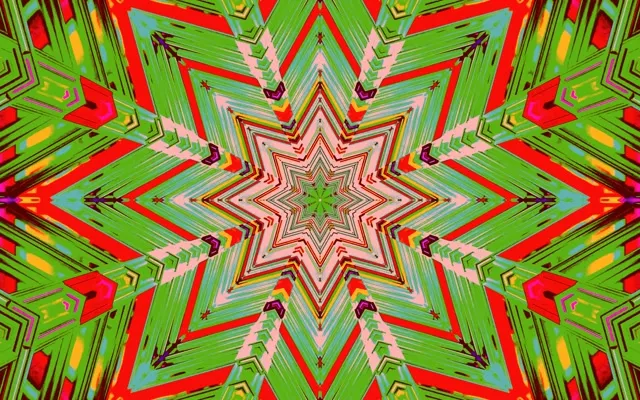 Neon Tunnel Kaleidoscope Star Burst Vj Loop 60fps 16:10 Macbook Screensaver