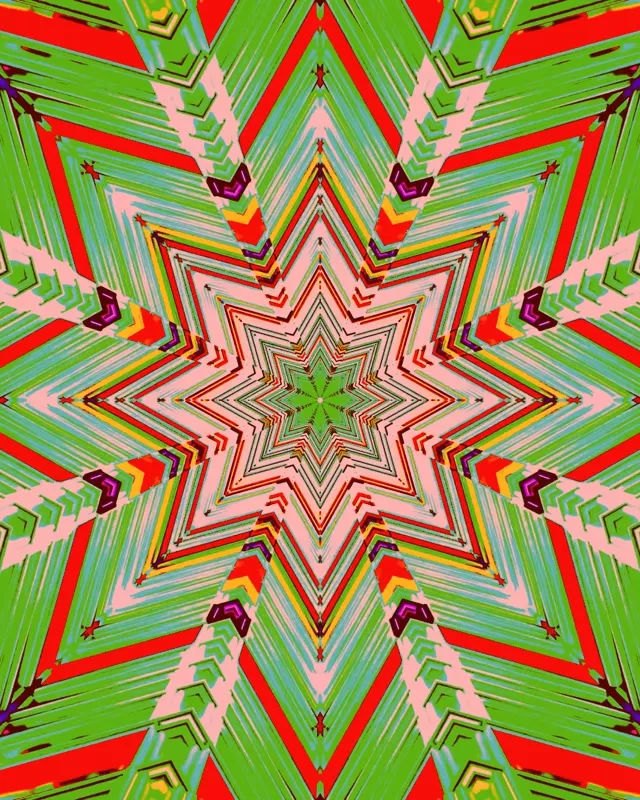 Vj loop Neon Tunnel Star Kaleidoscope 4:5 Instagram 60fps Screensaver