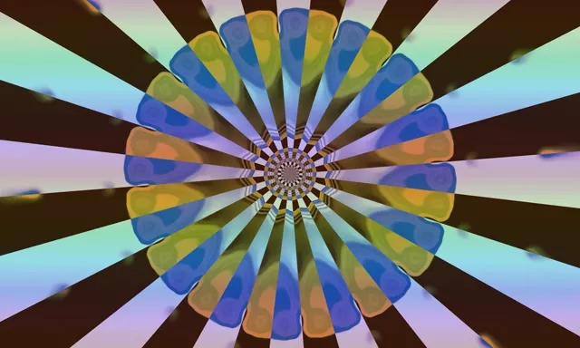 Kaleidoskop Cvetni Neon Tunel Vj Loop 5:3 Široko 60fps Čuvar Ekrana