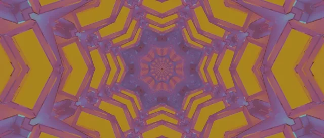 Kaleidoscope Neon Tunnel Screensaver 21:9 Ultrawide 60fps VJ Loop