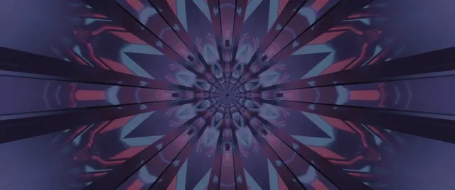 Neon Tunnel Kaleidoscope Burst VJ Loop 2.39:1 Cinemascope 60fps Screensaver