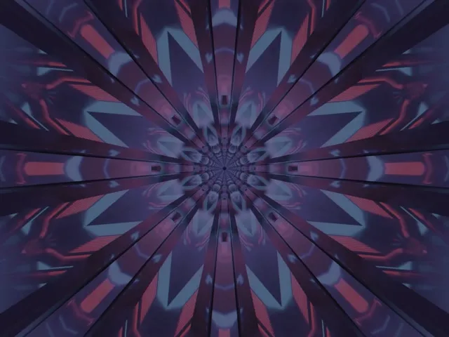 Neon Tunnel Kaleidoscope Burst Vj Loop 4:3 Classic 60fps Screensaver