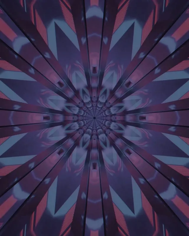 Neon Tunnel Purple Kaleidoscope Burst VJ Loop 4:5 Instagram 60fps Screensaver