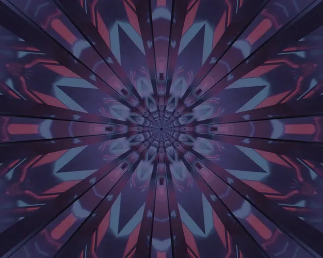Vj loop Neon Tunnel Purple Kaleidoscope Star Burst 5:4 industrial 60fps screensaver