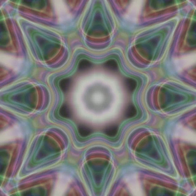 Kaleidoscope Neon Tunnel VJ Loop 1:1 Square 60fps Screensaver Motion Background
